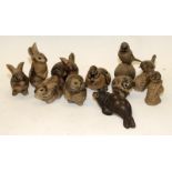 Collection of Poole Pottery stoneware animals. 11 in lot