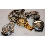 5 Gents automatic watches, all working