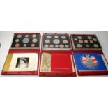 Royal Mint Proof Struck Coin sets for 2002 (9 coins), 2003 (11 coins) and 2004 (10 coins). All in
