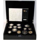 Royal Mint 2010 Silver Proof Coin set. 13 coins proof struck in sterling silver. Limited edition