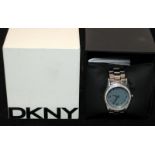 DKNY ladies fashion quartz watch, boxed with links etc.