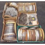 Large collection of Vintage Film reels (Five Boxes).