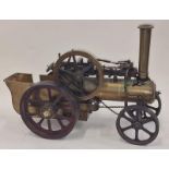 Scratch built model of a working ""Traction Steam Engine"" 60x15x30cm