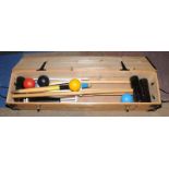 Townsend Croquet Limited standard croquet set in wooden crate