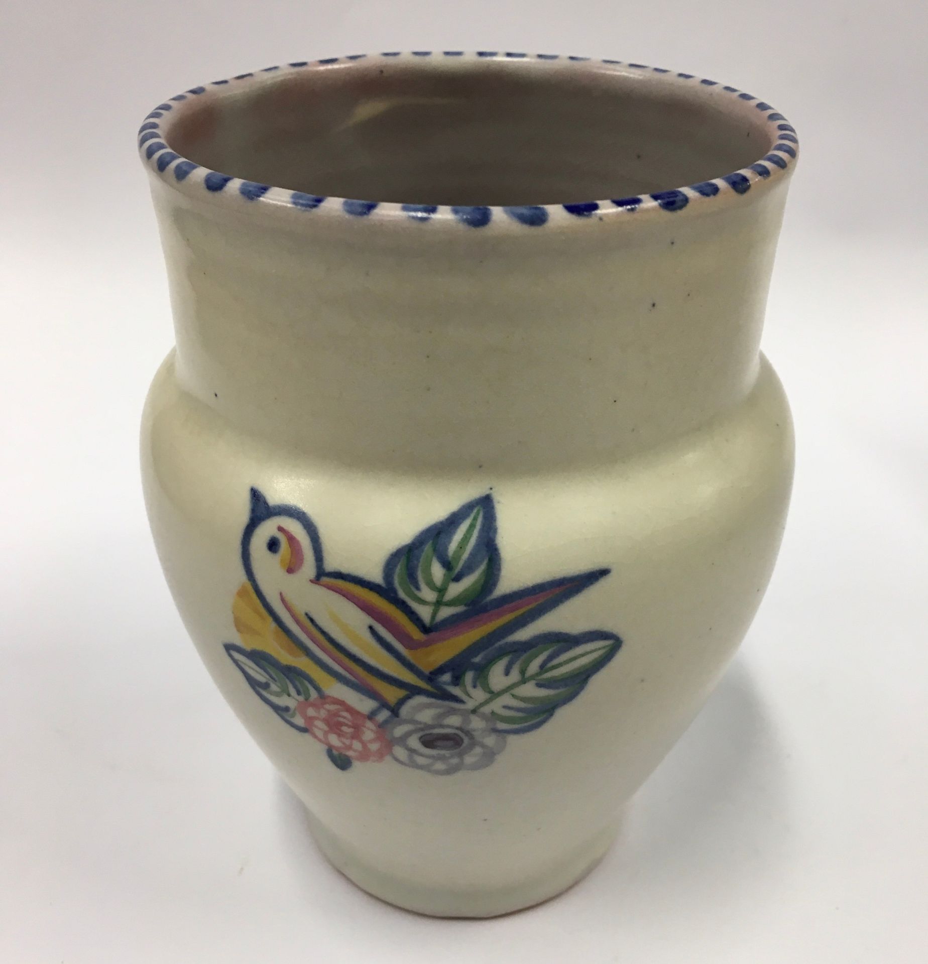 Poole Pottery Carter Stabler Adams shape 466 YY pattern vase decorated by Nellie Bishton (Blackmore)