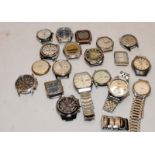 Collection of vintage gents quartz and mechanical watches including a number of Seiko's. Being