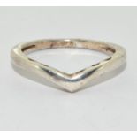 A 925 silver wishbone ring size M