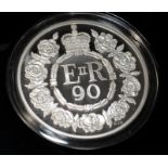 Royal Mint 2016 .999 Silver Proof 5 ounce coin, The 90th Birthday of Her Majesty The Queen. Boxed
