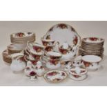 Large quantity of Royal Albert ""Old Country Roses"" Dinner and Tea ware to include a Tea Pot