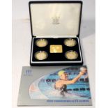Royal Mint 2002 Silver Proof coin set celebrating the Manchester 2002 Commonwealth Games. Four