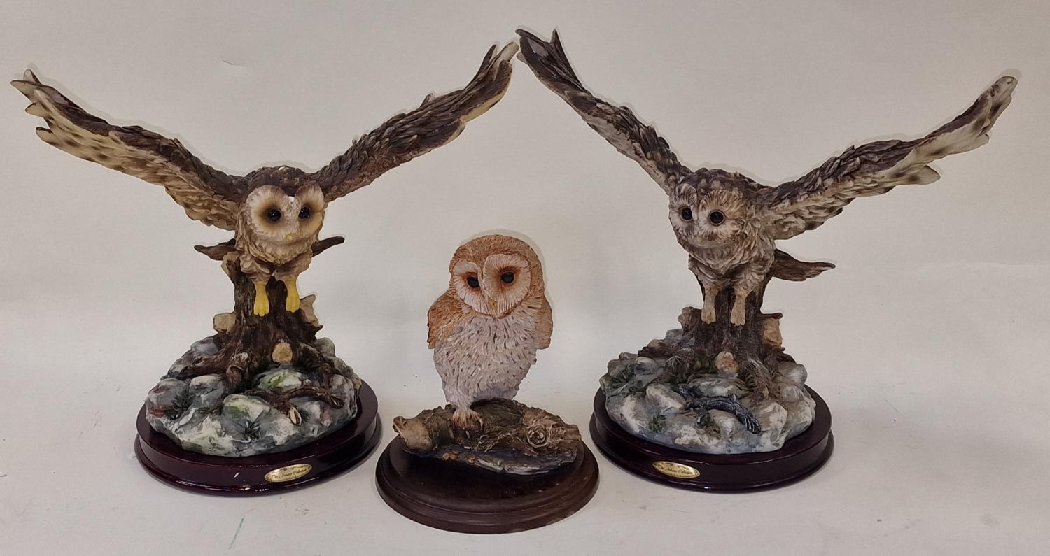 3x Owl Figures