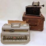 Vintage franking machine together with a Perkins Brailler machine (2).