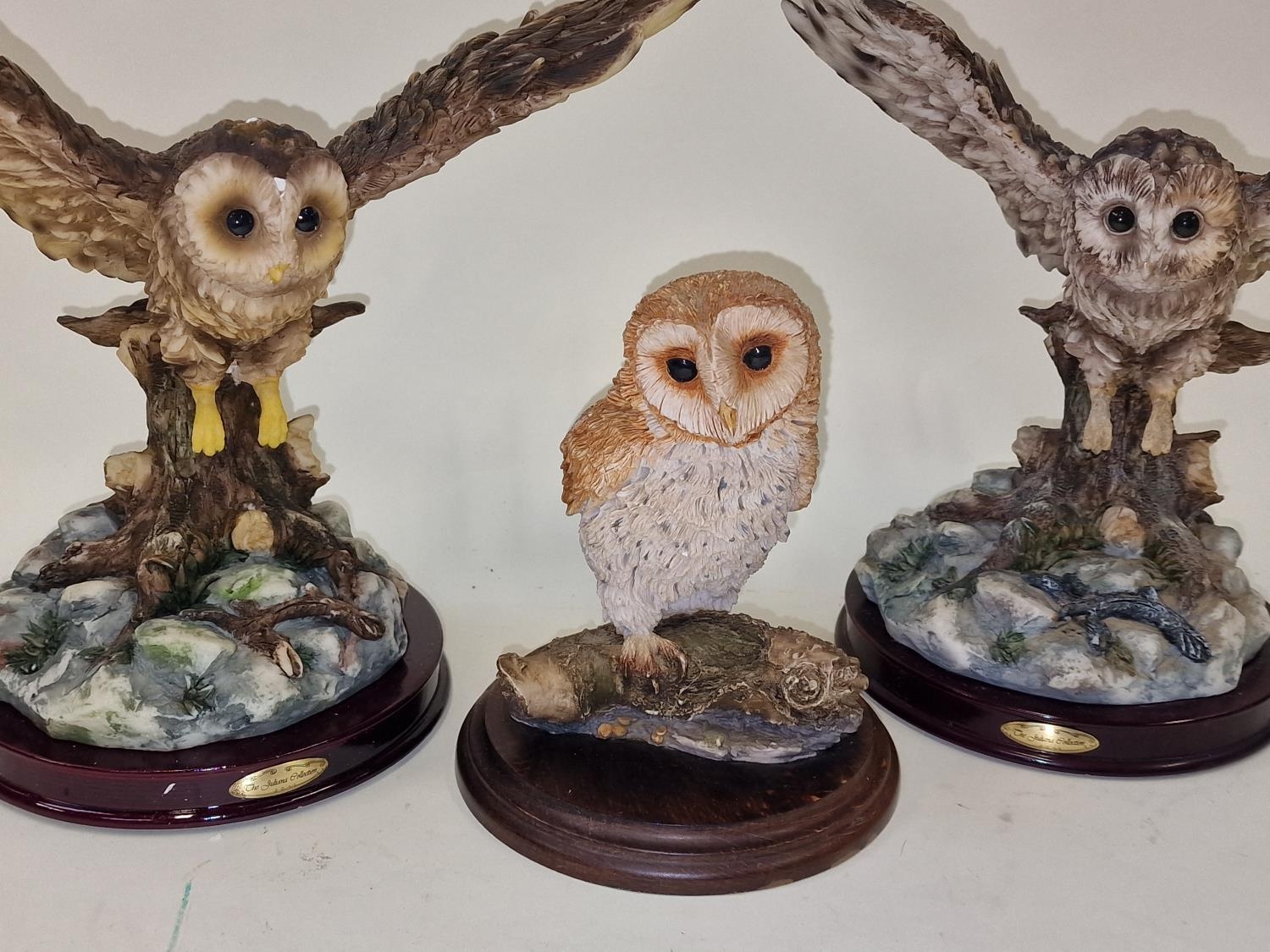 3x Owl Figures - Image 2 of 3