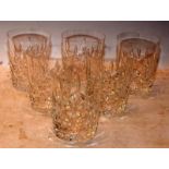 Set of six Waterford Crystal 4.5"" tumblers in the Lismore pattern