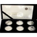 Royal Mint 2009 Silver Proof Coin Set History of the Royal Navy - Ships and Captains 6 x silver