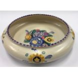 Poole Pottery Carter Stabler Adams shape 492 YP pattern bowl decorated by Ann Hatchard 11"" dia.