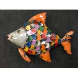 Recycled tin model of a fish - 10 (167)