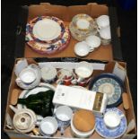 A large collection of ceramics within 2 boxes