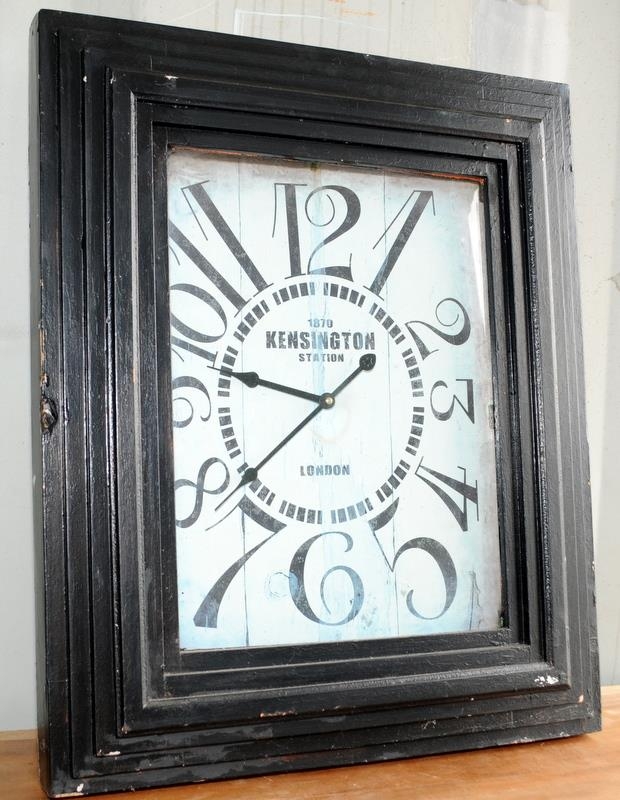 Contemporary design "Kensington Station" clock 75x60cm