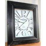 Contemporary design "Kensington Station" clock 75x60cm