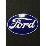 Oval Ford Vitreous sign 18" x 12" (303)