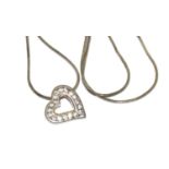 925 silver heart necklace pendant