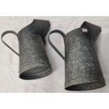 Two galvanized jugs (037)