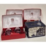 Collection of boxed cut crystal glass sets (4).