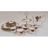 Royal Albert "Old Country Roses" collection of tea ware to include coffee pot. Approx 20 pieces in