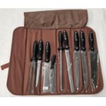 9 piece knife set in bag (065)