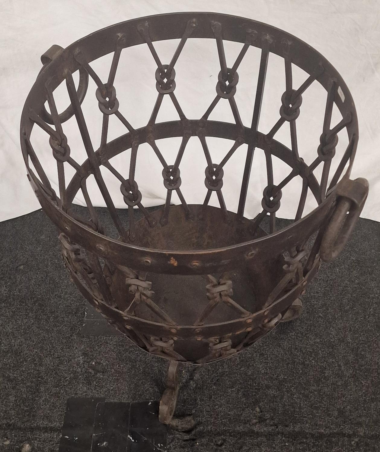 A Wrought log basket. (195) - Image 2 of 2