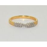 A gold on 925 silver ring Size P