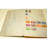 Vintage stamp album with a good selection of early world stamps