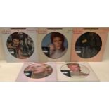 SERIES OF 5 X DAVID BOWIE RCA PICTURE DISC’S. These were issued in 1984 Nd are titled - Diamond Dogs