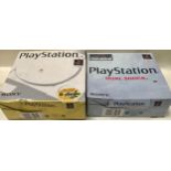 2 X BOXED SONY PLAYSTATIONS. Found here with their instruction books and controllers etc. Untested.