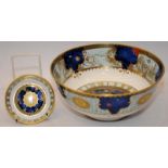 Royal Worcester numbered limited edition 2000 Millennium Flight bowl, 26.5cms across. Boxed with