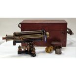 Troughton & Simms, London antique theodolite with original fitted case. Original stand also included