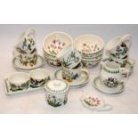 Portmeirion Botanic Gardens breakfast set comprising 6 mugs with saucers, 6 cereal bowls, conserve