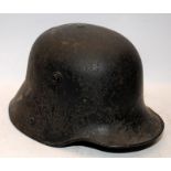 German WW1 ET64 M1916 Steel helmet. In very good order with some original paint, liner and chin