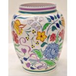 Poole Pottery 435 BN Pattern large vase 28cm tall.