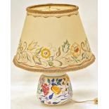 Poole Pottery BN pattern table lamp with scarce Poole Pottery shade.