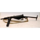 WW2 era British army Sten Gun. Replica machine gun for re-enactments etc