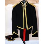 British Army uniform: Full Mess Dress with cap of the Army Logistical Corps consisting of tunic,