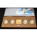 Royal Mint 2002 Manchester Commonwealth Games Official Silver Piedfort Collection. All four rare £