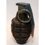 Vintage deactivated grenade paperweight