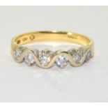 A Diamond approx 0.30 point set in 3.3g 18ct gold ring Size O.