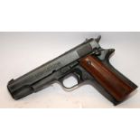 Automatic Bruni 96 8mm 1911 style replica blank firing pistol. Re-enactment etc