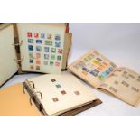 Three vintage albums of world stamps. These albums have some age and have been carefully compiled.