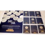 Change Checher 50th anniversary of the 50 pence. 5 coins, includes the reissue of the Kew Gardens