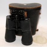 Pair of vintage Prinz 12 x 65 binoculars in original case.